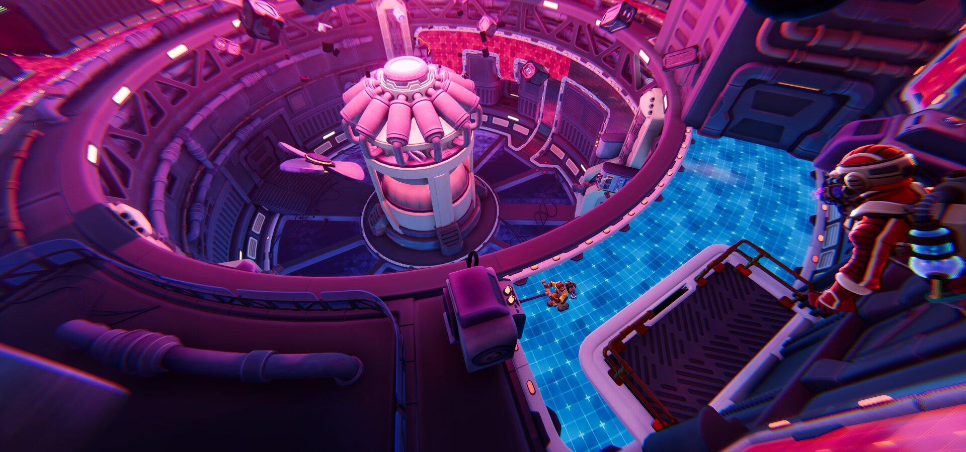 Two Explorers inside the Norček Industries facility in We Were Here Tomorrow